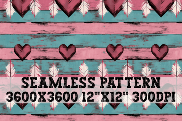 Download Western Hearts Arrows Seamless Pattern - Hearts Collection