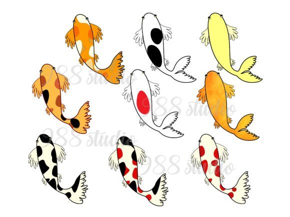 Download Koi Fish Png Fishes Clip Art Bundle - Clip art Collection
