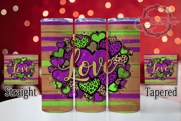 Download Mardi Gras Western Hearts Tumbler - Hearts Collection