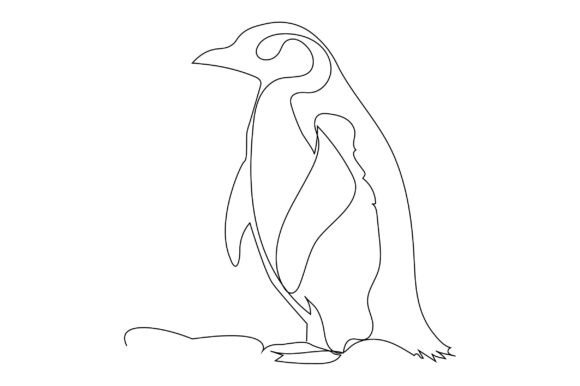 Download Single Line Art Animal Drawing Penguin - Single Collection