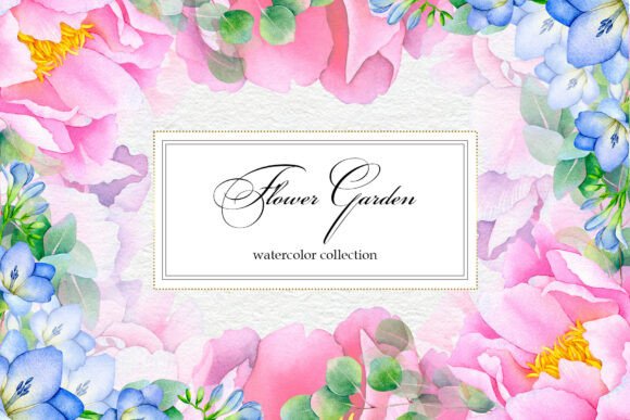 Download Watercolor Arrangements with Peonies - Premium Bundle