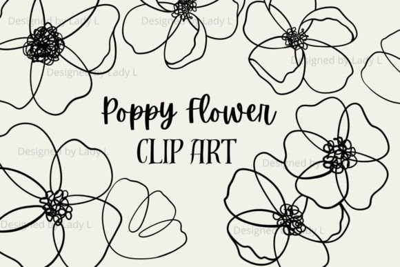 Download Poppy Line Art Spring, Flower Clip Art - Clip art Collection