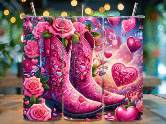 Download Floral Western Hearts Valentine Tumbler - Hearts Collection