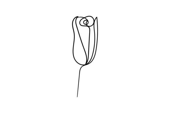 Download Flower One Line  Drawing Minimalism Art. - Premium Resources