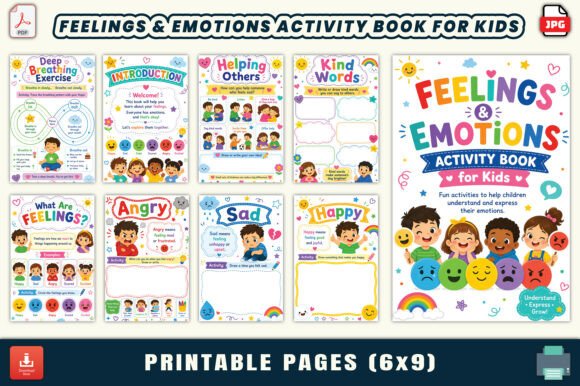Download Feelings &amp; Emotions Activity Book for Ki - Feelings Collection