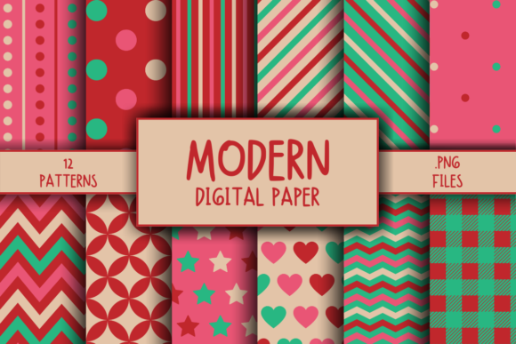 Download Modern Pattern Digital Paper - Modern pattern Collection